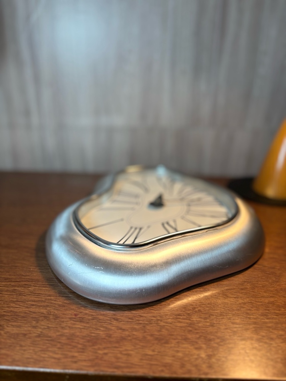 Kirch Brushed Aluminum Salvador Dali Melting Wall Clock Vintage - Picture 5 of 9